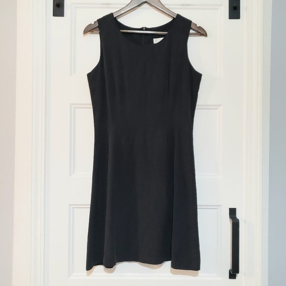 Express Silk Womens 8 Little Black Dress Sleeveless Shift Party Cocktail Work - Picture 2 of 8